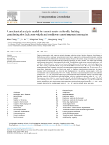 Tunnel Analysis under Strike-Slip Faulting
