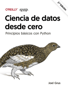 Ciencia de datos desde cero con Python, 2.&ordf; Edici&oacute;n