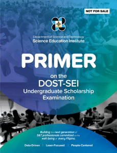 DOST-SEI Scholarship Exam Primer