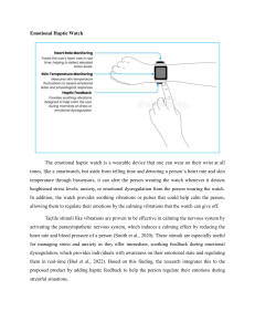 Emotional Haptic Watch: Stress Management Wearable