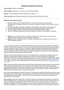 Mental Health & Stress Relief Project Plan in School