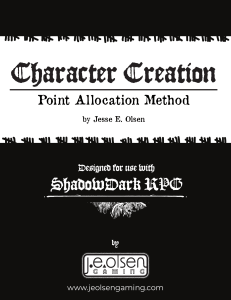 Shadowdark RPG: Point Allocation Character Creation