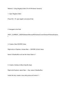 Block Apps with Registry Editor in Windows