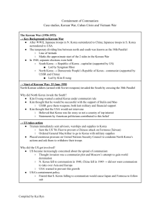 Korean War: Containment of Communism Case Study