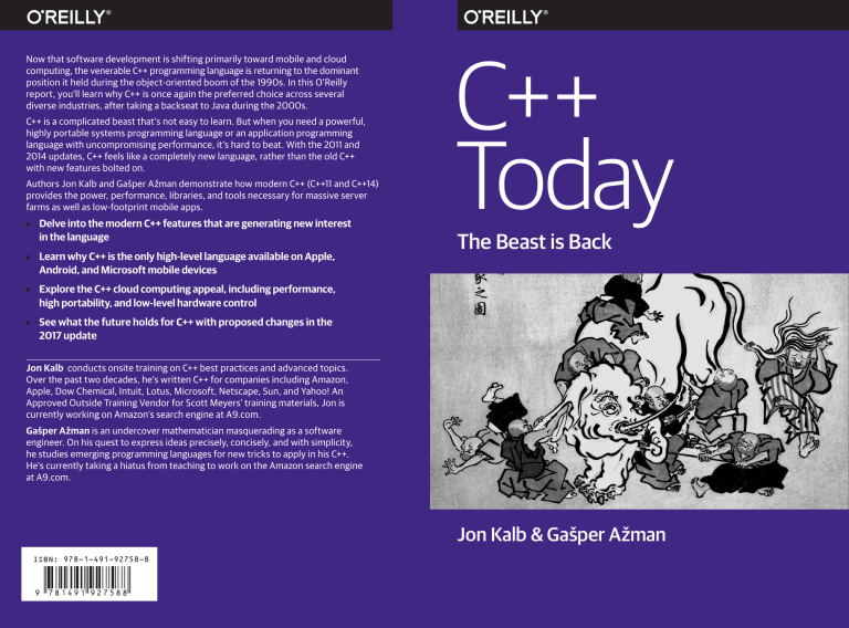 C++ Today: The Beast is Back - O'Reilly Report
