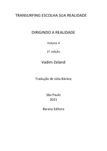 Transurfing: Dirigindo a Realidade - Vadim Zeland