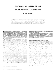 Ultrasonic Cleaning: Cavitation & Fluid Properties Analysis