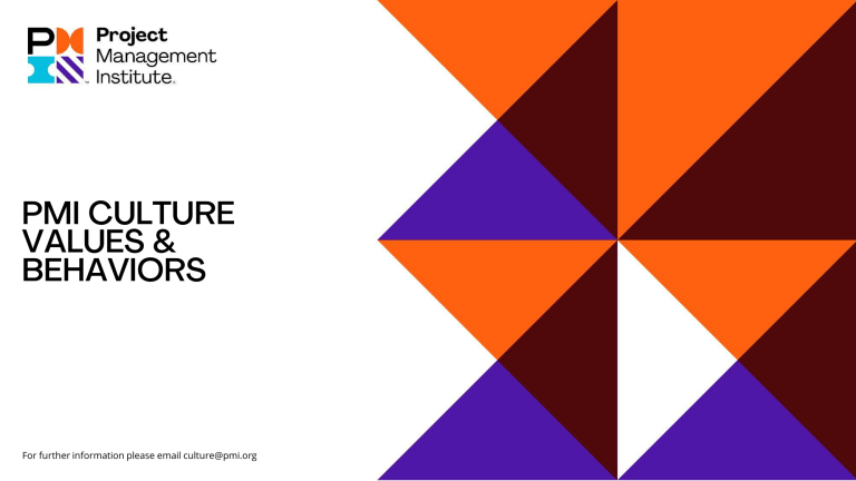 PMI Culture Values & Behaviors Guide