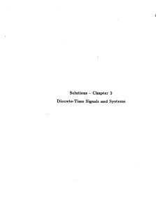 Solutions: Discrete-Time Signals and Systems - Chapter 2