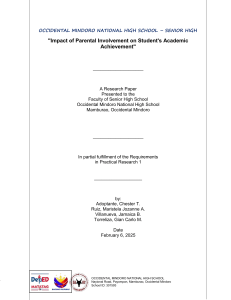 Parental Involvement & Student Achievement: A Research Paper