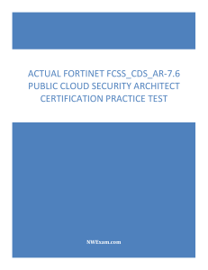 Fortinet FCSS_CDS_AR-7.6 Practice Test: Public Cloud Security