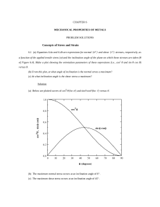 Mechanical Properties of Metals: Problem Solutions