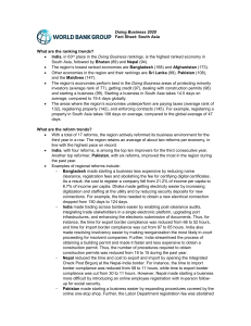 Doing Business 2020: South Asia Fact Sheet