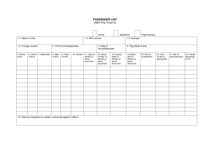 Passenger List (IMO FAL Form 6)
