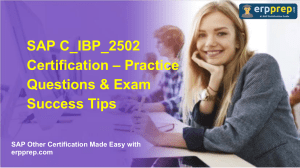 SAP C_IBP_2502 Certification: Practice Questions & Exam Tips