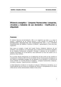 NCh3020.Of2006: Est&aacute;ndar de Eficiencia Energ&eacute;tica para L&aacute;mparas Fluorescentes