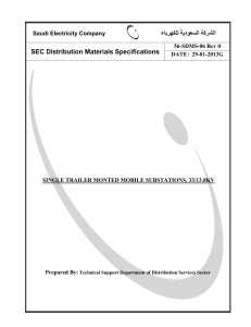 Mobile Substation Specs: 33/13.8kV - Saudi Electricity