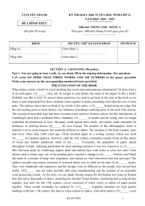English Exam Paper - Grade 12