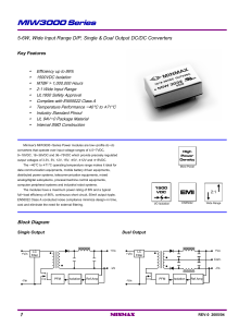 MIW3000 DC/DC Converter Datasheet: 5-6W, Wide Input Range