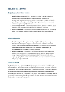 Socjologia - notatki