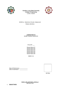 Diode Characteristics Lab Manual - Electronics Engineering