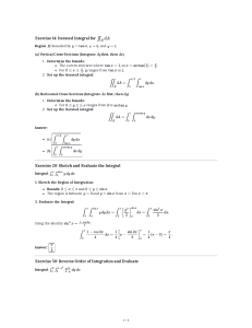 Iterated Integrals Exercises and Solutions