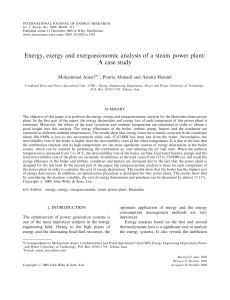 Steam Power Plant Energy & Exergy Analysis: Hamedan Case Study
