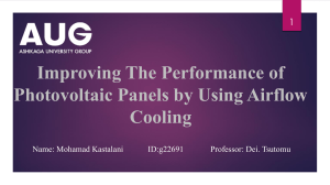 Airflow Cooling for Photovoltaic Panels: Performance Improvement