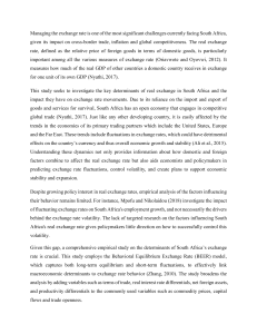 South Africa Real Exchange Rate Determinants: A BEER Model Analysis