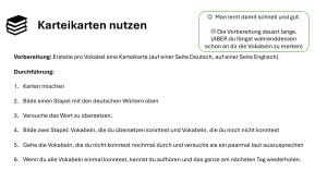 Vokabellernmethoden & Tipps