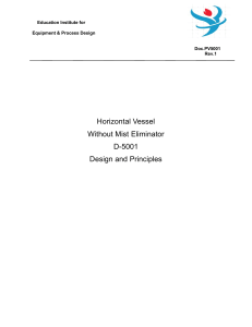 Horizontal Vessel Design: No Mist Eliminator