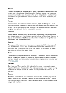 Exam Instructions: Analyze, Assess, Compare & More