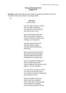 English 10 Screening Test: Reading Comprehension & Analysis