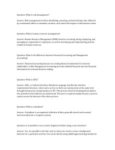 Q&A: Risk Management, HR, Accounting, AIDL, Databases