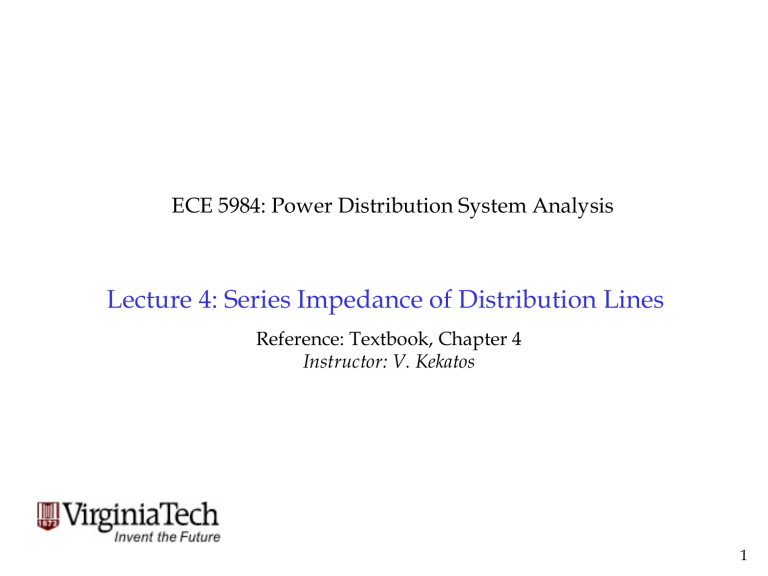 Power Distribution Line Series Impedance Analysis