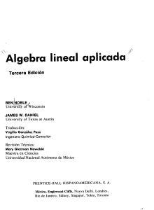 Álgebra Lineal Aplicada: Libro de Texto, 3ra Edición