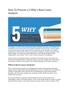 5 Why's Root Cause Analysis: PowerPoint Presentation Tutorial