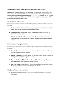 Casino Poker: Strategy, Variations, and Tips