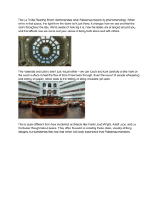 Phenomenology in Architecture: La Trobe Reading Room