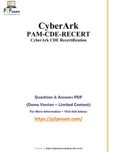 CyberArk PAM-CDE-RECERT Exam Questions & Answers