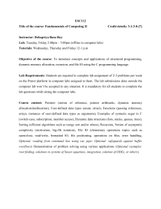 Fundamentals of Computing II Course Syllabus