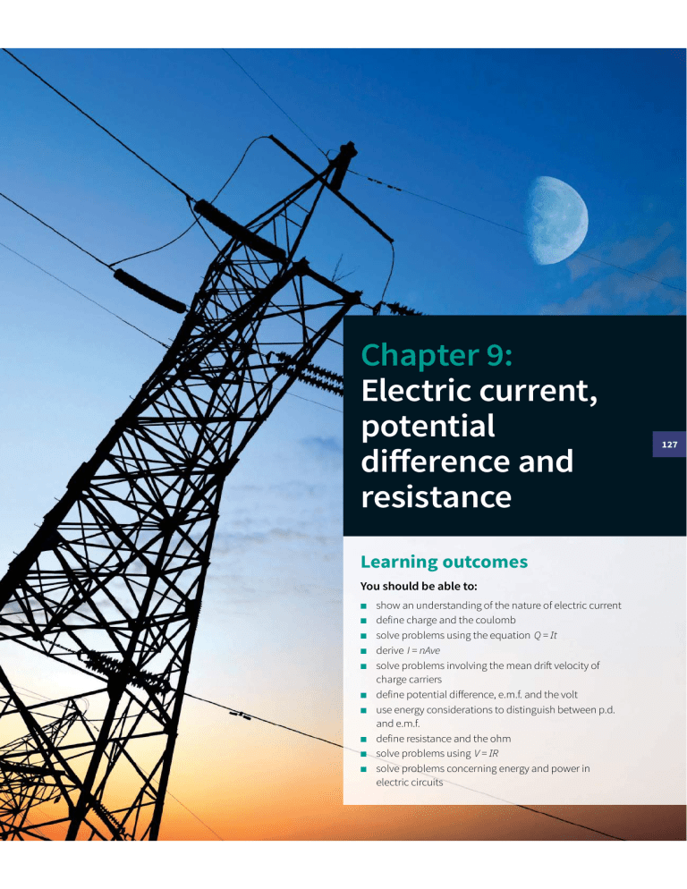 Electric Current, Potential, Resistance - Physics Chapter