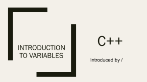 C++ Variables: Introduction & Data Types