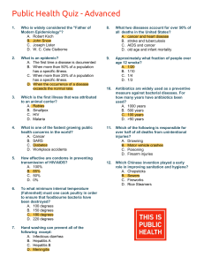 Public Health Quiz - Advanced | Test Your Knowledge