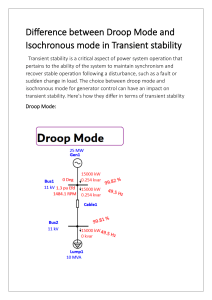 Droop vs. Isochronous Mode: Transient Stability in Power Systems