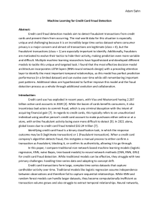 Credit Card Fraud Detection with Machine Learning