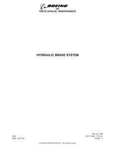 Boeing 767 Hydraulic Brake System Parts Catalog
