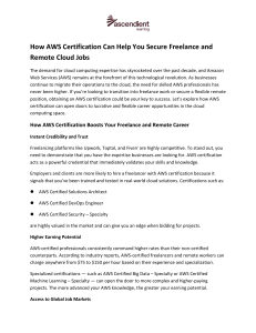 AWS Certification: Secure Freelance & Remote Cloud Jobs