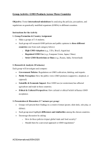 GMO Policies: A Cross-Country Group Activity