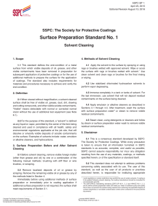 SSPC-SP 1: Solvent Cleaning Standard for Metal Surfaces